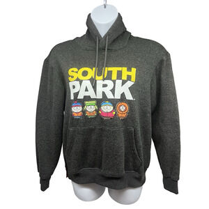 South Park TV Comedy Central Mens Gray Graphic Pullover Hoodie Sweatshirt Medium
